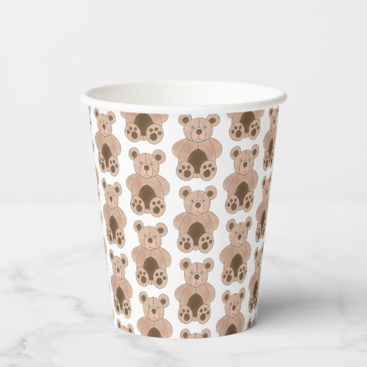 Brawn Plush Toy Teddy Bär gestopfte Tier Geburtsta Pappbecher (Rückseite)