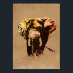 Brawn Pop Art Elephant Tinte Paint Poster<br><div class="desc">BW - Schwarz-Weiß-Afrikanische Elefanten Pop Digitales Bild - afrikanische Naturposterausdrucke</div>