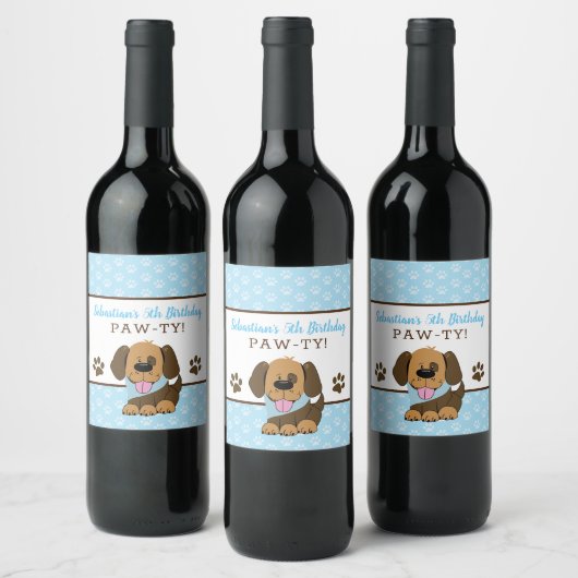 Brawn Puppy Dose Wine Labels Weinetikett (Flaschen)