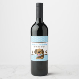 Brawn Puppy Dose Wine Labels Weinetikett