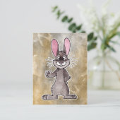 Brawn Rabbit Postkarte (Stehend Vorderseite)