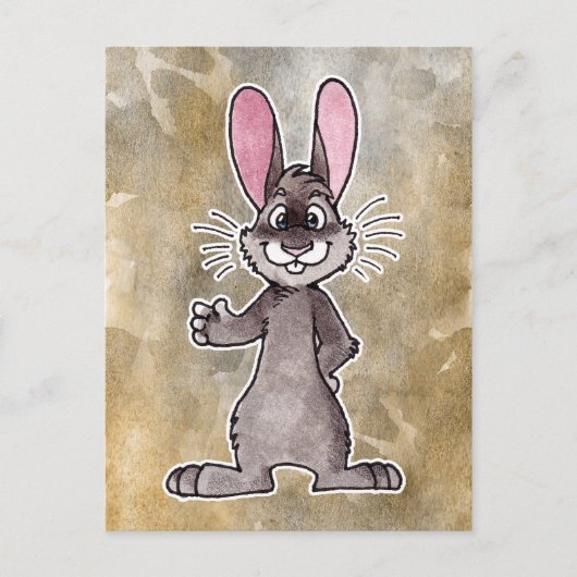 Brawn Rabbit Postkarte (Vorderseite)