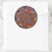 Brawn Rainbow Sternexplosion Runder Aufkleber (Tasche)