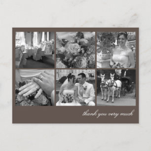 Brawn Raster Collage 6 Foto Erinnerungen danke Postkarte