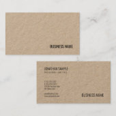 Brawn Real Kraft Paper Moderne elegante Vorlage Visitenkarte (Vorne/Hinten)