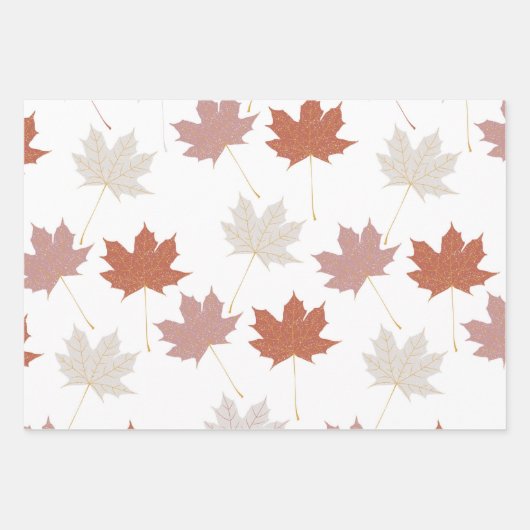 Brawn Red Autumn Floral Blätter Y2K Muster (Vorderseite)