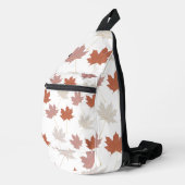 Brawn Red Autumn Floral Blätter Y2K Muster Crossbody Bag (Rechte Ecke)