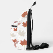 Brawn Red Autumn Floral Blätter Y2K Muster Crossbody Bag (Rechts)