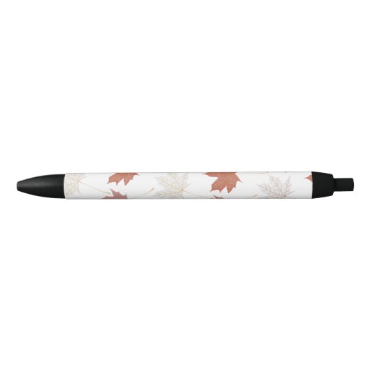 Brawn Red Autumn Floral Blätter Y2K Muster Kugelschreiber (Vorderseite)