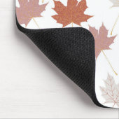 Brawn Red Autumn Floral Blätter Y2K Muster Mousepad (Ecke)