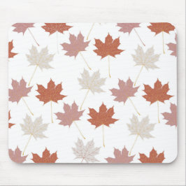 Brawn Red Autumn Floral Blätter Y2K Muster Mousepad