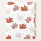 Brawn Red Autumn Floral Blätter Y2K Muster Planer (Rückseite)