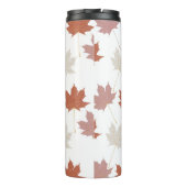 Brawn Red Autumn Floral Blätter Y2K Muster Thermosbecher (Rückseite)