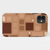 Brawn Retro Moderne Quadrate Muster Case-Mate iPhone Hülle (Rückseite (Horizontal))