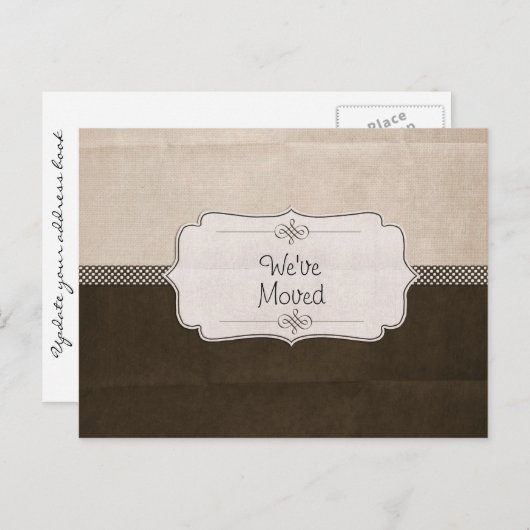 Brawn Ribbon wir bewegt haben Ankündigungspostkarte (Vorne/Hinten)