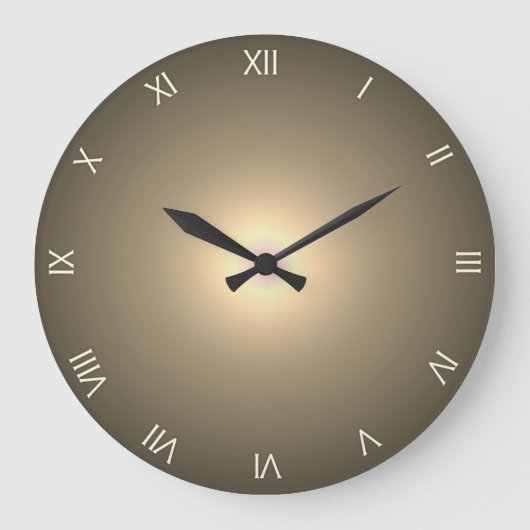 Brawn Roman Numerals Große Wanduhr (Vorderseite)