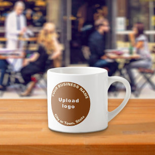 Brawn Round Business Brand auf Espresso Tasse