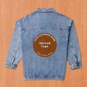 Brawn Round Business Brand on Women's Denim Jacket Jeansjacke