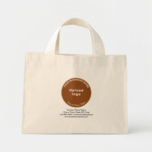 Brawn Round Shape Business-Marke auf Mini Tote Bag Stoffbeutel