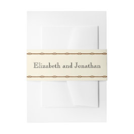 Brawn Rustic Country Wedding Belly Bands Einladungsbanderole