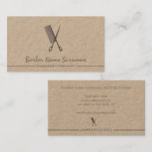 Brawn Scissor Hair Comb Barber Shop Modern Visitenkarte (Vorne/Hinten)