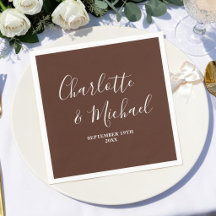 Brawn Script Minimalistisch Wedding