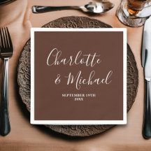 Brawn Script Minimalistisch Wedding