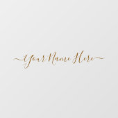 Brawn Signature Clean Simple Name Skript Fensteraufkleber (Blatt)