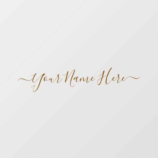 Brawn Signature Clean Simple Name Skript Fensteraufkleber (Blatt)