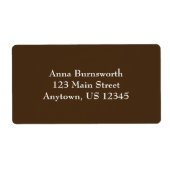 Brawn Simple Schlicht Shipping Labels (Vorne)