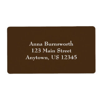 Brawn Simple Schlicht Shipping Labels