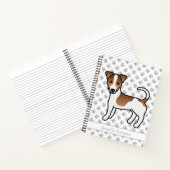 Brawn Smooth Coat Jack Russell Terrier Dog & Name Notizblock (Innenseite)