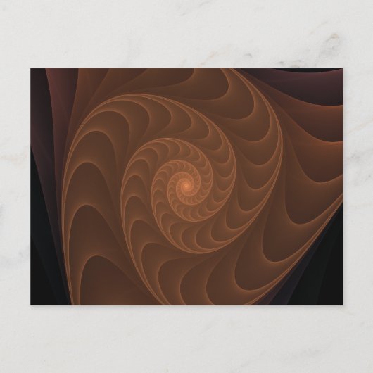 Brawn Spiral Fraktal Postkarte (Vorderseite)