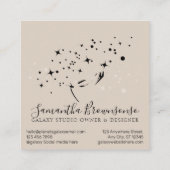 Brawn Spiritual Reiki Feminine Planet Galaxy Quadratische Visitenkarte (Rückseite)