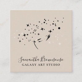 Brawn Spiritual Reiki Feminine Planet Galaxy Quadratische Visitenkarte