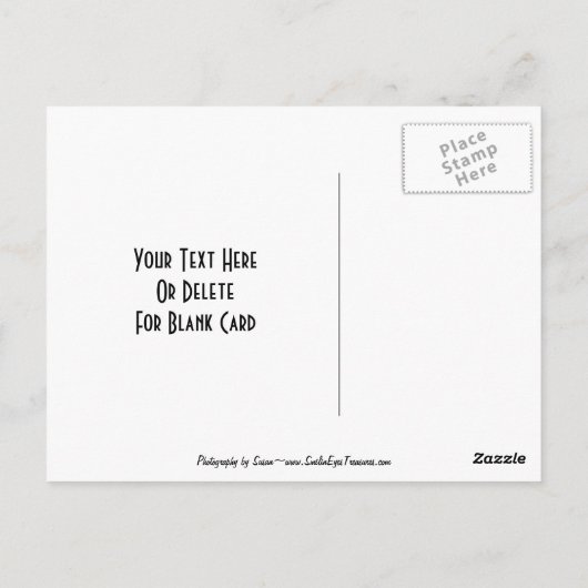 Brawn Stencil Rosenknospe Bloral anpassbare Postka Postkarte (Rückseite)