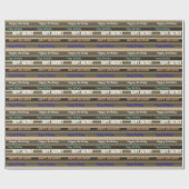 Brawn Stripe Birthday Geschenkpapier (Flach)