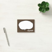 Brawn Talk Blase Personalisierter Name Post-it Klebezettel (Büro)