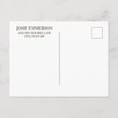 Brawn Tan Abschluss Rett Date Foto Ankündigungspostkarte (Rückseite)