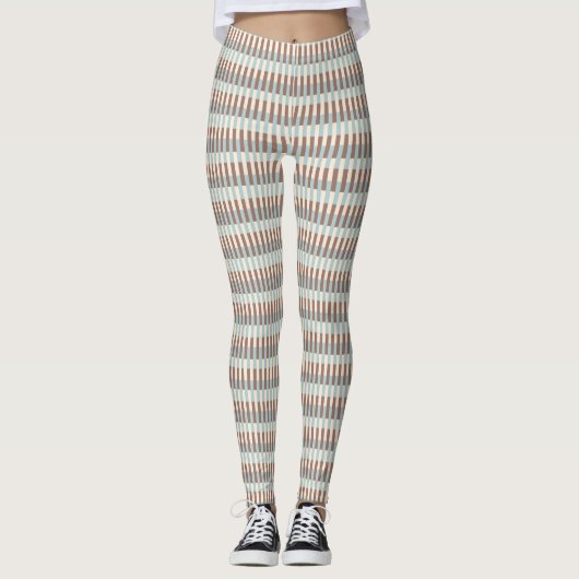 Brawn Tan Blue Streifen Leggings (Vorderseite)