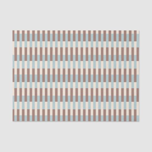 Brawn Tan Blue Streifen Seidenpapier (Vorderseite)