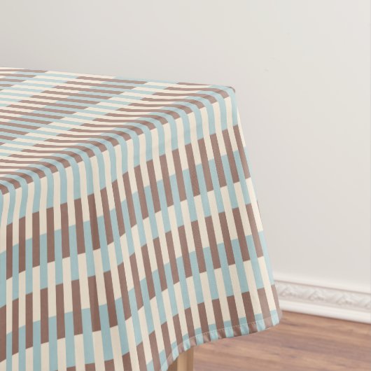 Brawn Tan Blue Streifen Tischdecke (Beispiel)