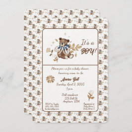 Brawn Teddy Bär Das ist ein Junge! Dusche Einladung