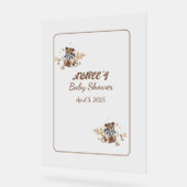 Brawn Teddy Bär Das ist ein Junge! Dusche Napkins Acrylschild (Winkel)