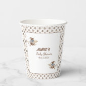 Brawn Teddy Bär Das ist ein Junge! Dusche Napkins Pappbecher (Rückseite)