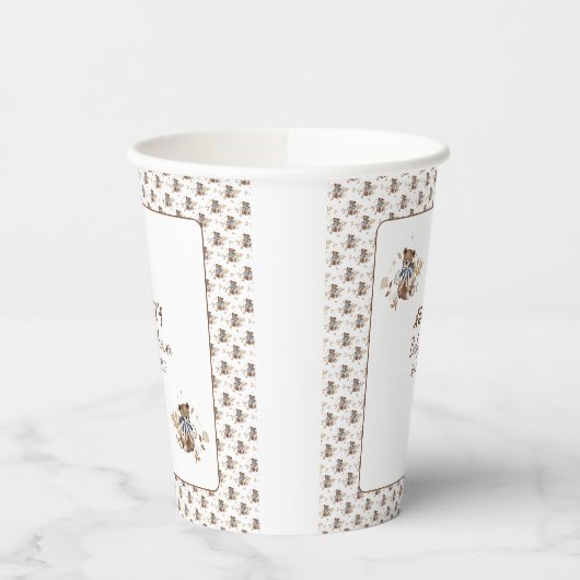 Brawn Teddy Bär Das ist ein Junge! Dusche Napkins Pappbecher (Links)