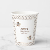 Brawn Teddy Bär Das ist ein Junge! Dusche Napkins Pappbecher (Vorderseite)