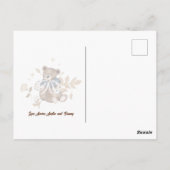 Brawn Teddy Bär Das ist ein Junge! Vielen Dank, Po Postkarte (Rückseite)