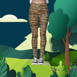 Brawn Tile Abstrakt Art Modernes Chic Party | LÄSS Leggings