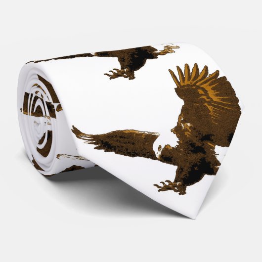 Brawn Tones Eagle Landing Krawatte (Gerollt)